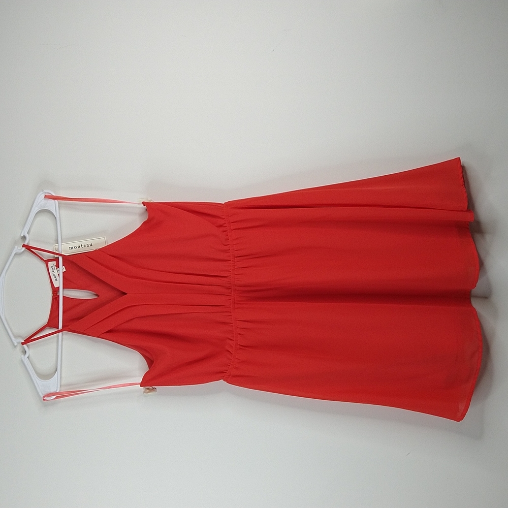 Monteau Women's Orange Mini Dress Size: L